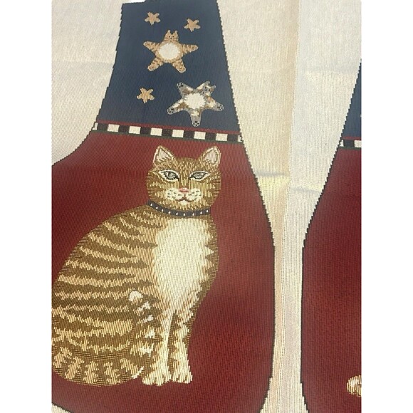 Vtg Cat Tapestry Vest Pattern Panel Cut & Sew Fiber Art Sewing Granny Core - Picture 3 of 6